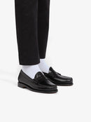 G.H. Bass Fw27 Weejun Mens Heritage Larson Moc Pen Leather Upper/Polished Leather Sole Black Leather