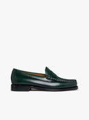 G.H. Bass Fw27 Weejun Mens Heritage Larson Moc Pen Leather Upper/Polished Leather Sole Dark Green Lthr