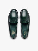 G.H. Bass Fw27 Weejun Mens Heritage Larson Moc Pen Leather Upper/Polished Leather Sole Dark Green Lthr
