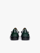 G.H. Bass Fw27 Weejun Mens Heritage Larson Moc Pen Leather Upper/Polished Leather Sole Dark Green Lthr