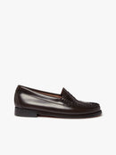 G.H. Bass Fw27 Weejun Wmn Penny Leather Upper/Polished Leather Sole Chocolate Lthr