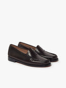 G.H. Bass Fw27 Weejun Wmn Penny Leather Upper/Polished Leather Sole Chocolate Lthr