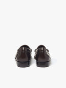 G.H. Bass Fw27 Weejun Wmn Penny Leather Upper/Polished Leather Sole Chocolate Lthr