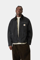 Carhartt WIP FW27 OG Detroit Jacket 100% Cotton 'Smith' Denim, 13.5 oz Black / Black stone washed