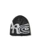 ROA FW27 Vortex Mohair Beanie Black White