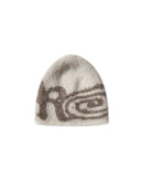ROA FW27 Vortex Mohair Beanie White Grey