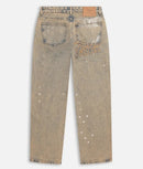 Patta FW27 Dirty Splatter Stright Leg Denim  Pants (Stonewashed Light Blue Denim)