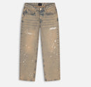 Patta FW27 Dirty Splatter Stright Leg Denim  Pants (Stonewashed Light Blue Denim)