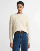 Barbour FW27 Ashdown Knitted Jumper KnitWear Ecru