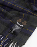 Barbour FW27 Tartan Lambswool Scarf Olive Night
