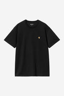 Carhartt WIP FW27 S/S Chase T-Shirt 100% Cotton Combed Single Jersey, 235 g/m² Black / Gold