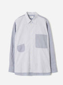 Universal Works FW27 Station Shirt Mixstriped Wm Mix Stripe