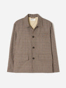 Universal Works FW27 Frank Jacket Lester Dogtooth Taupe