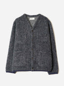 Universal Works FW27 Cardigan Losso Mohair Mix Navy/Pale Grey