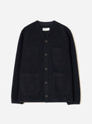 Universal Works FW27 Cardigan Wool Fleece Navy