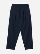 Universal Works FW27 Pleated Track Pant Wool Herringbone Navy