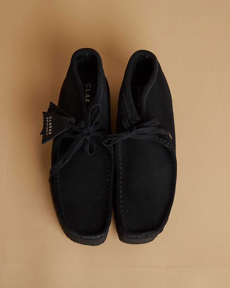 Clarks Wallabee Boot (Black Suede)