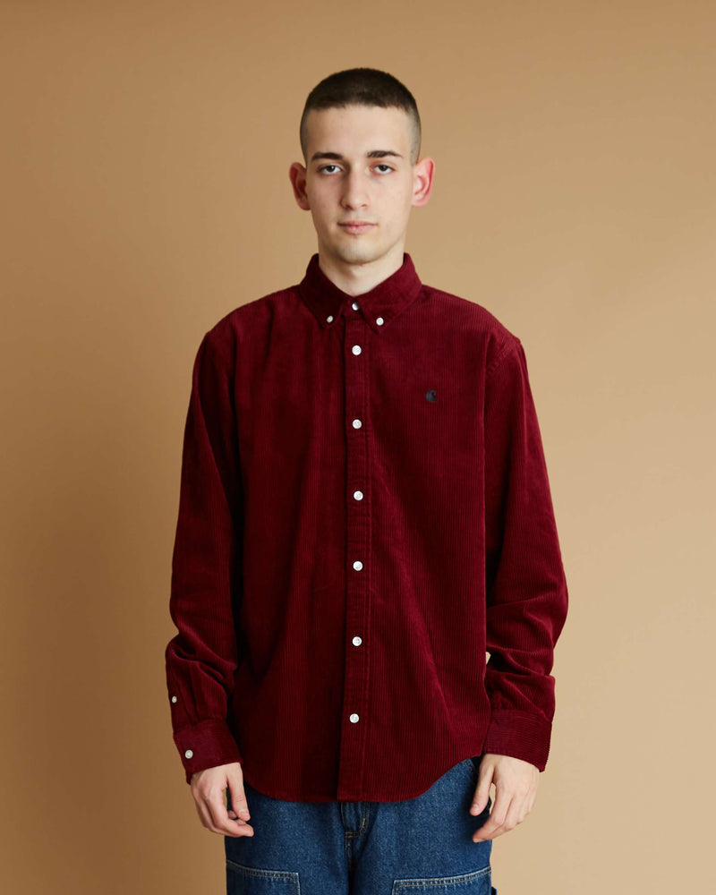 Carhartt L/S Madison Cord Shirt (Corvina / Black)