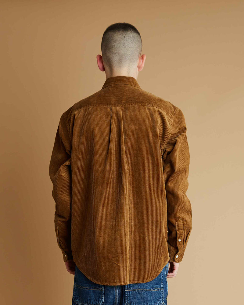 Carhartt L/S Madison Cord Shirt (Hamilton Brown / Black)