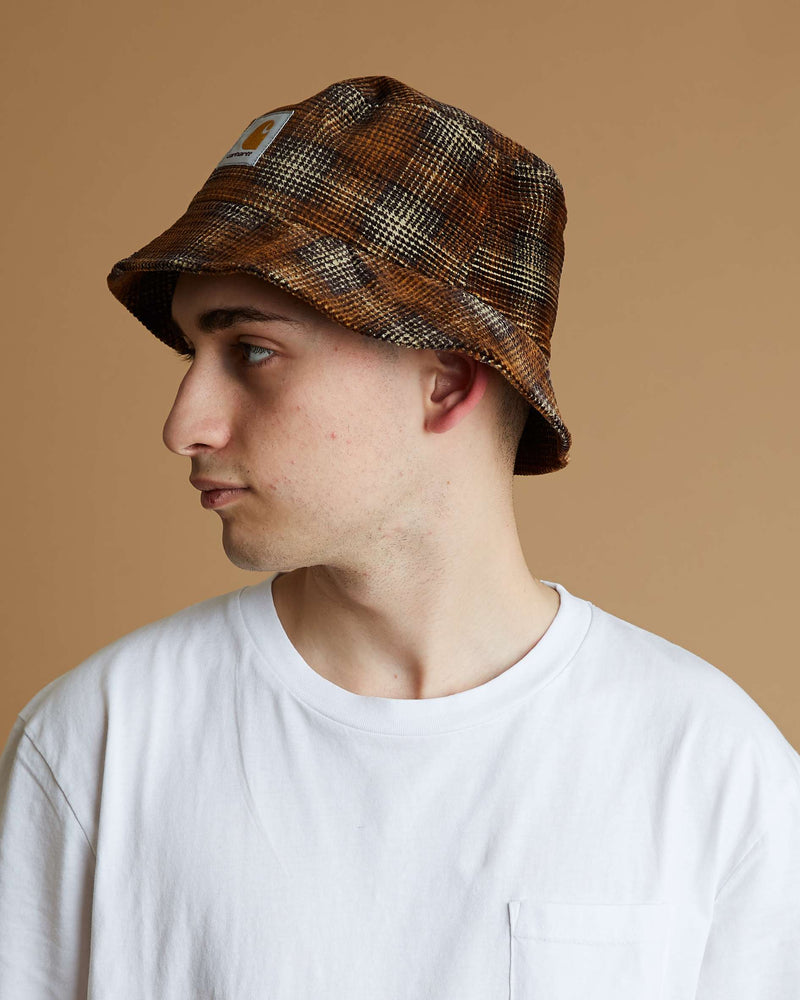Carhartt Cord Bucket Hat (Wiley Check / Hamilton Brown)