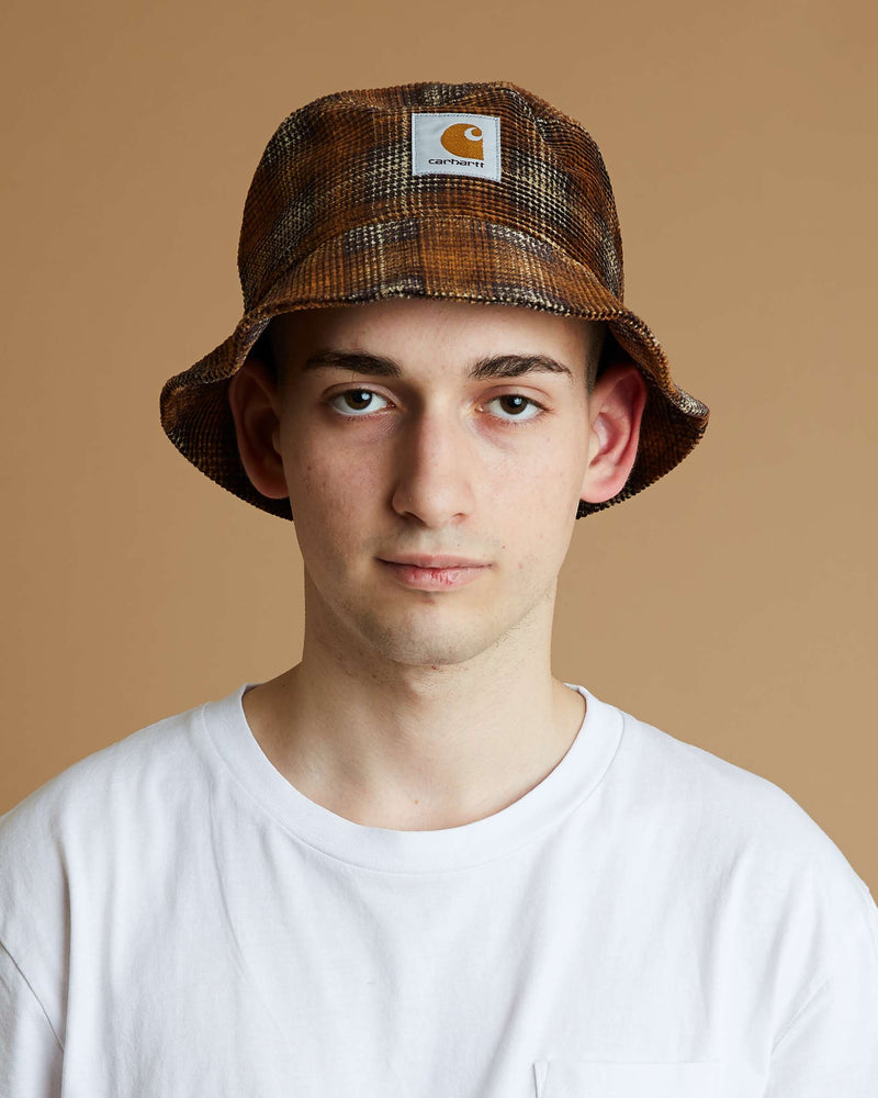 Carhartt Cord Bucket Hat (Wiley Check / Hamilton Brown)