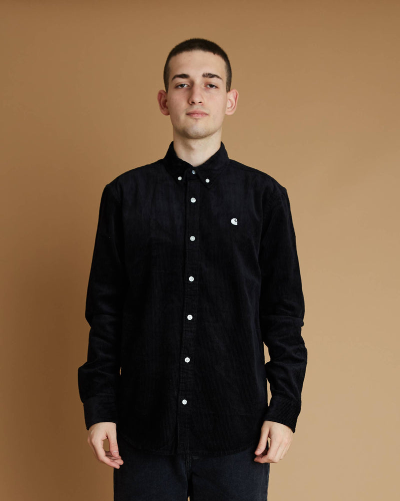 Carhartt L/S Madison Cord Shirt (Black/Wax)