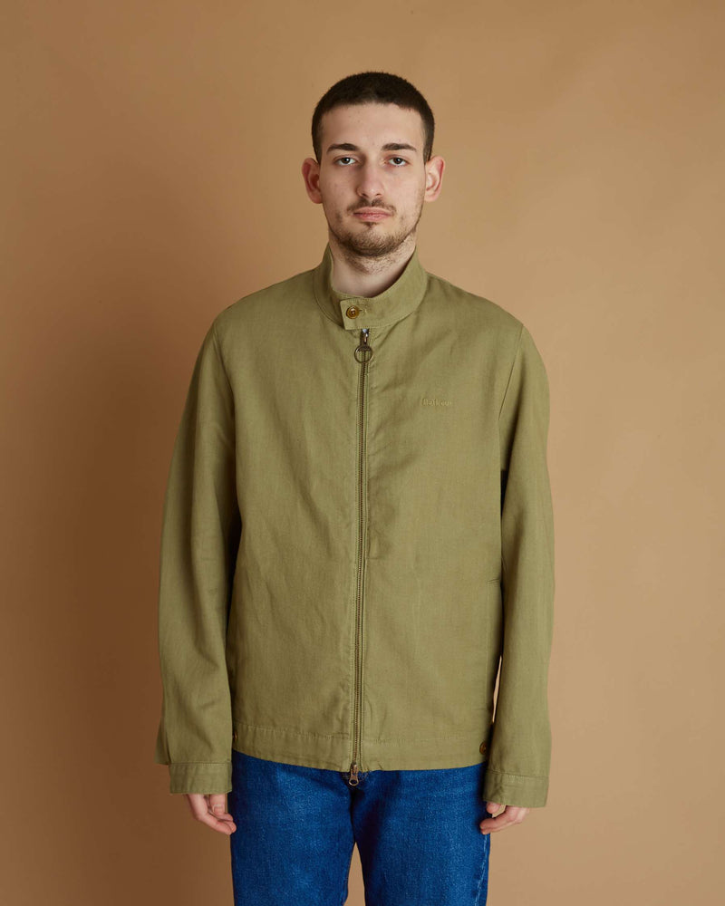 Barbour Overdyed Harrington (Bleached Olive)