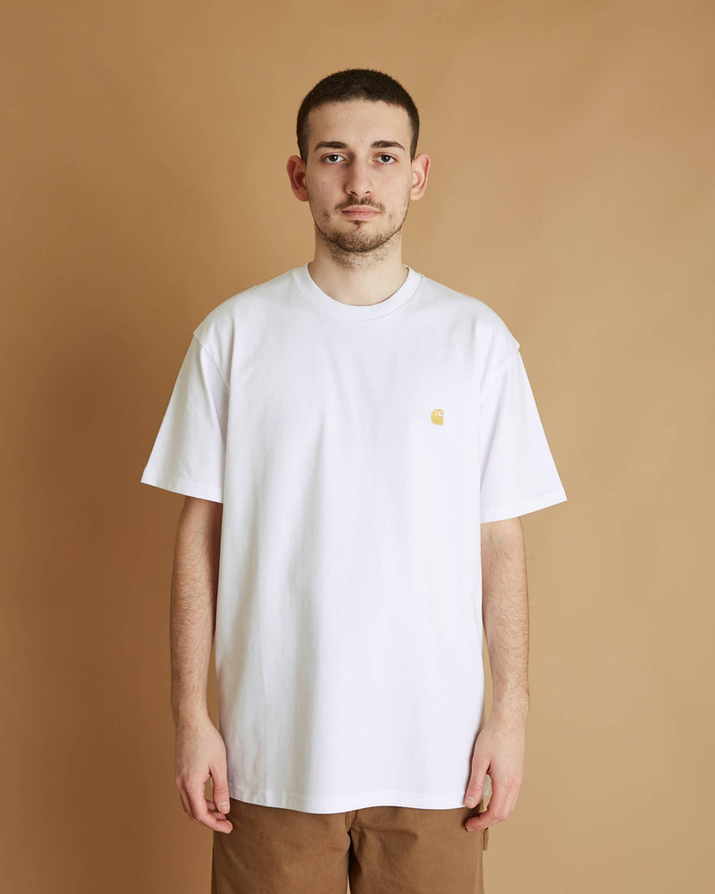Carhartt S/S Chase T-Shirt (White/Gold)