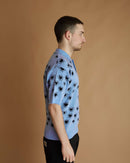 Rassvet Men Hearts Polo Jumper Knit (Blue)