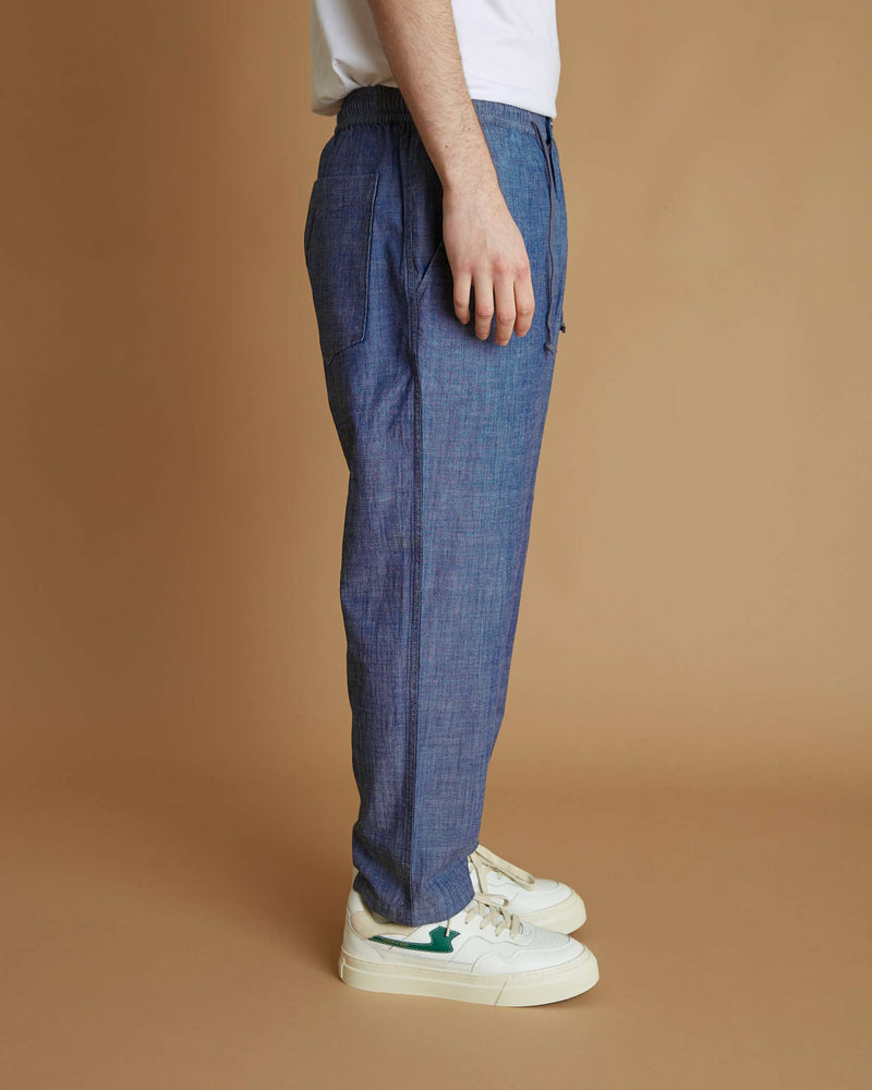 Universal Works Hi Water Trouser Chambray Denim (Indigo)