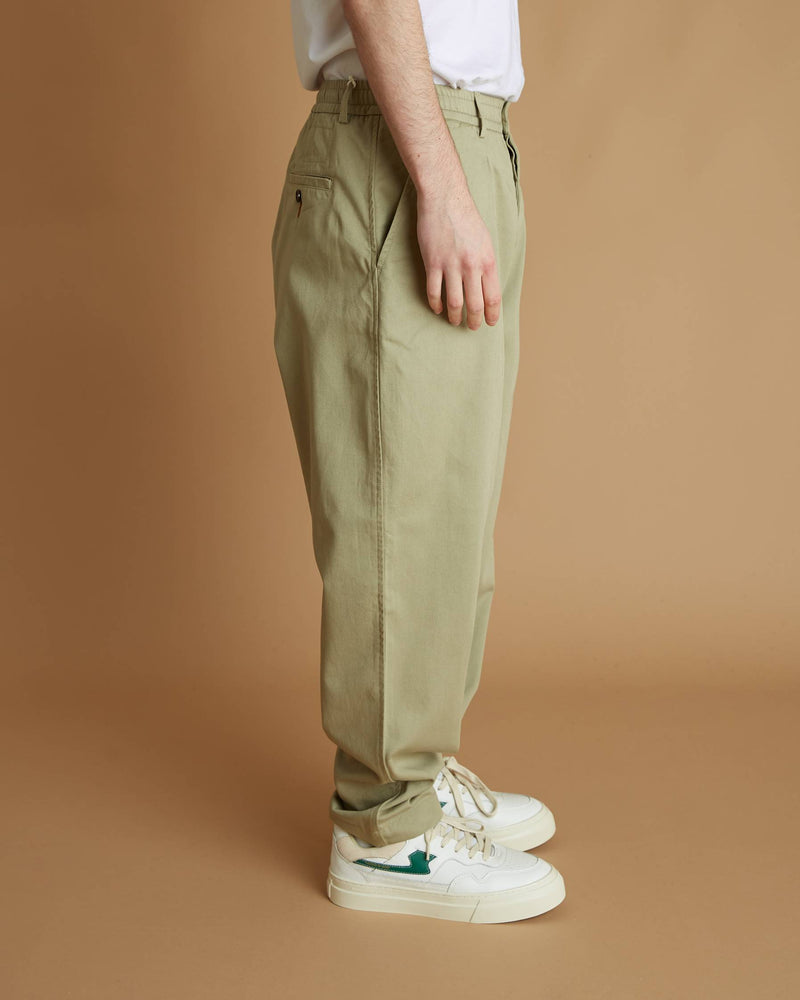 Universal Works Pleated Track Pant (Stone)