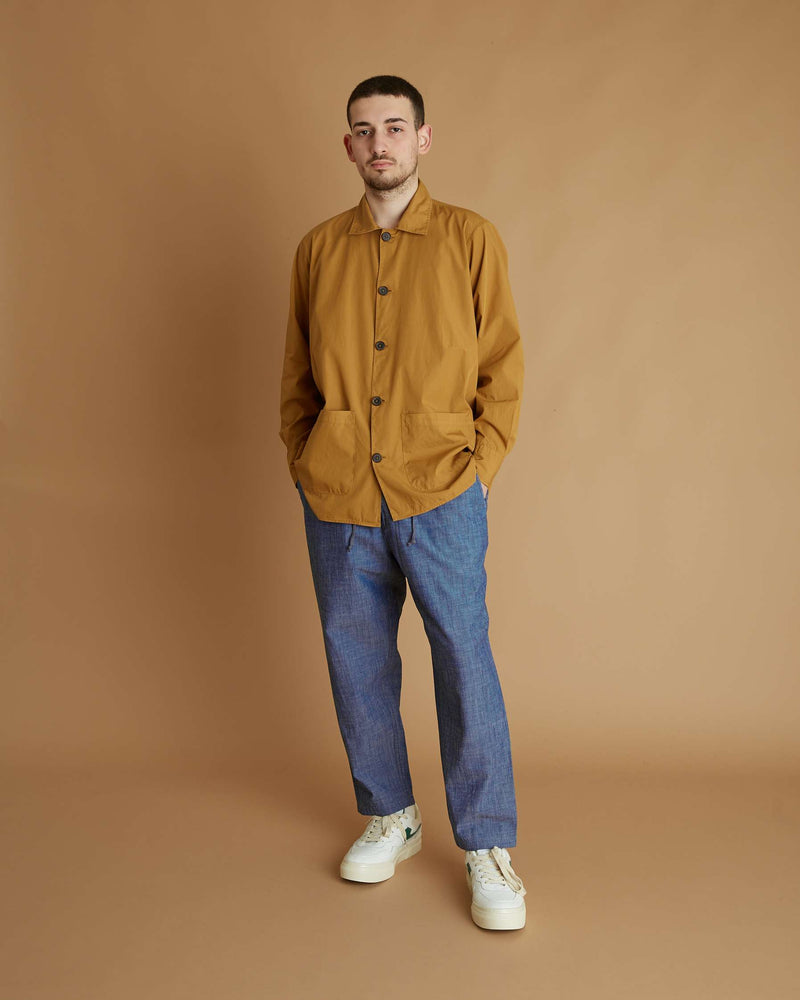 Universal Works Travail Shirt Organic Fine Poplin (Cumin)