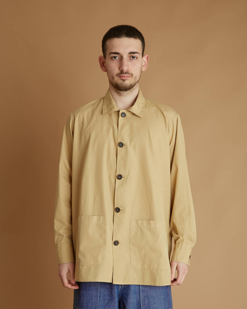 Universal Works Travail Shirt Organic Fine Poplin (Sand)