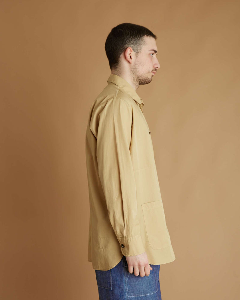 Universal Works Travail Shirt Organic Fine Poplin (Sand)