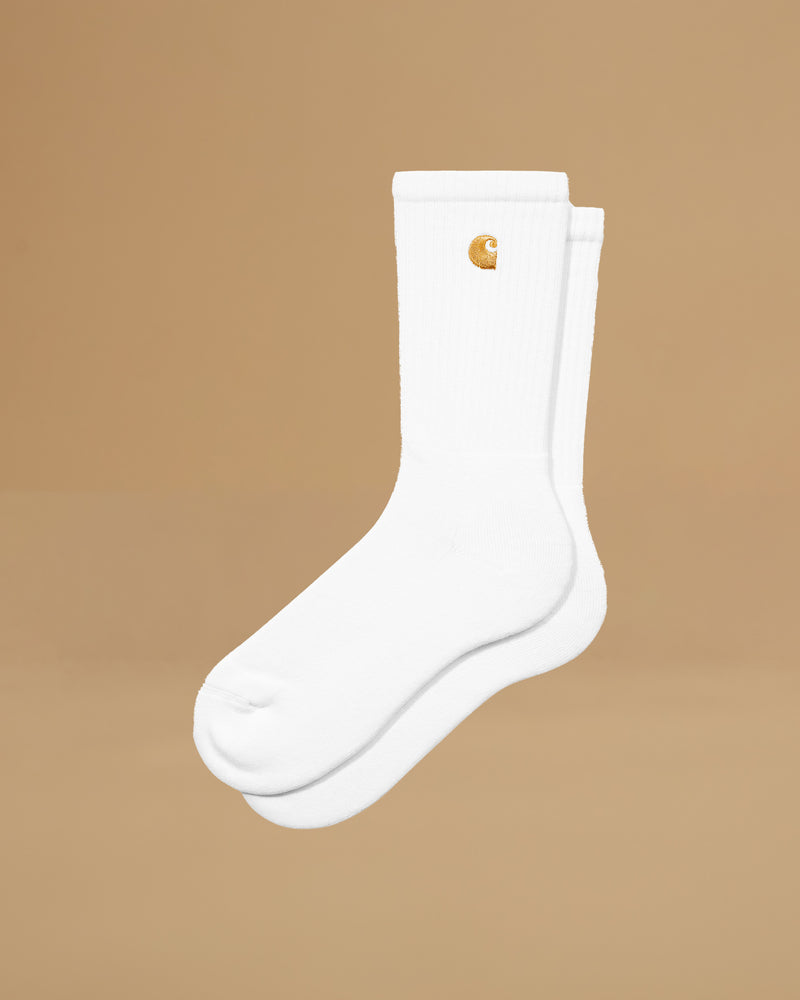 Carhartt Chase Socks Cotton/Polyester/Lycra® Knit (White / Gold)