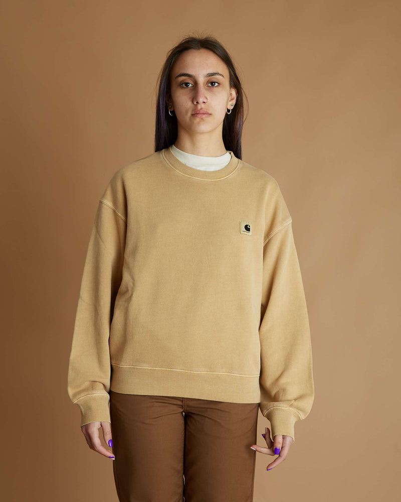 Carhartt W'Nelson Sweat (Dusty H Brown Garment Dyed)