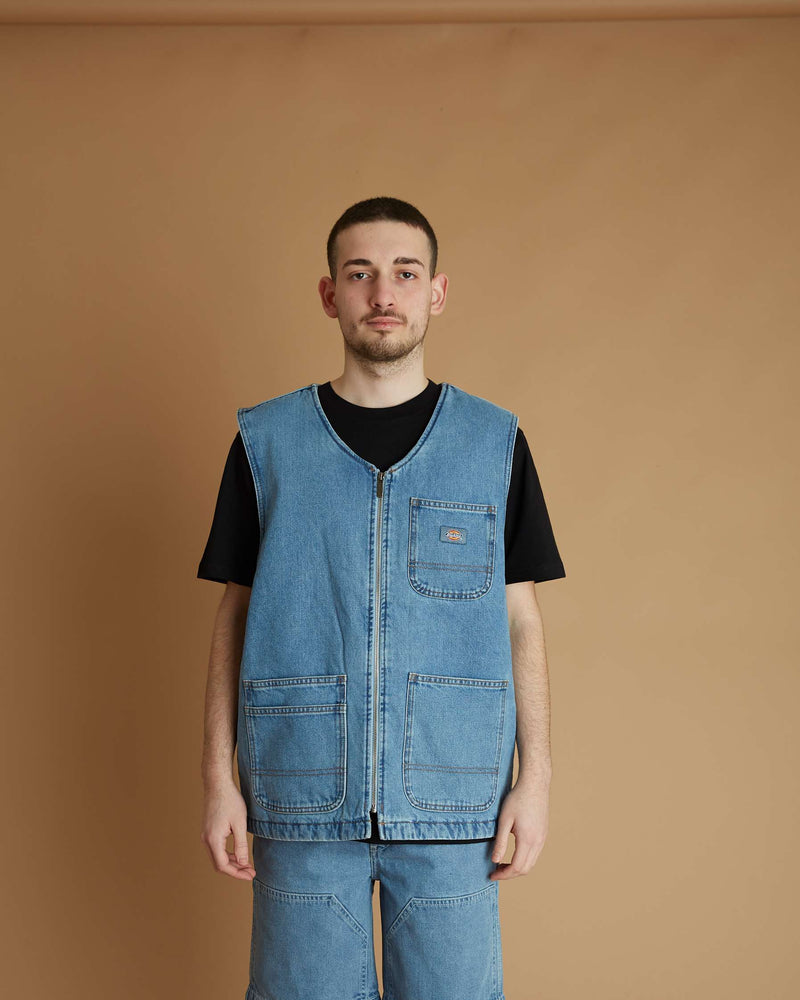 Dickies Denim Smr Vest (Light Wash)