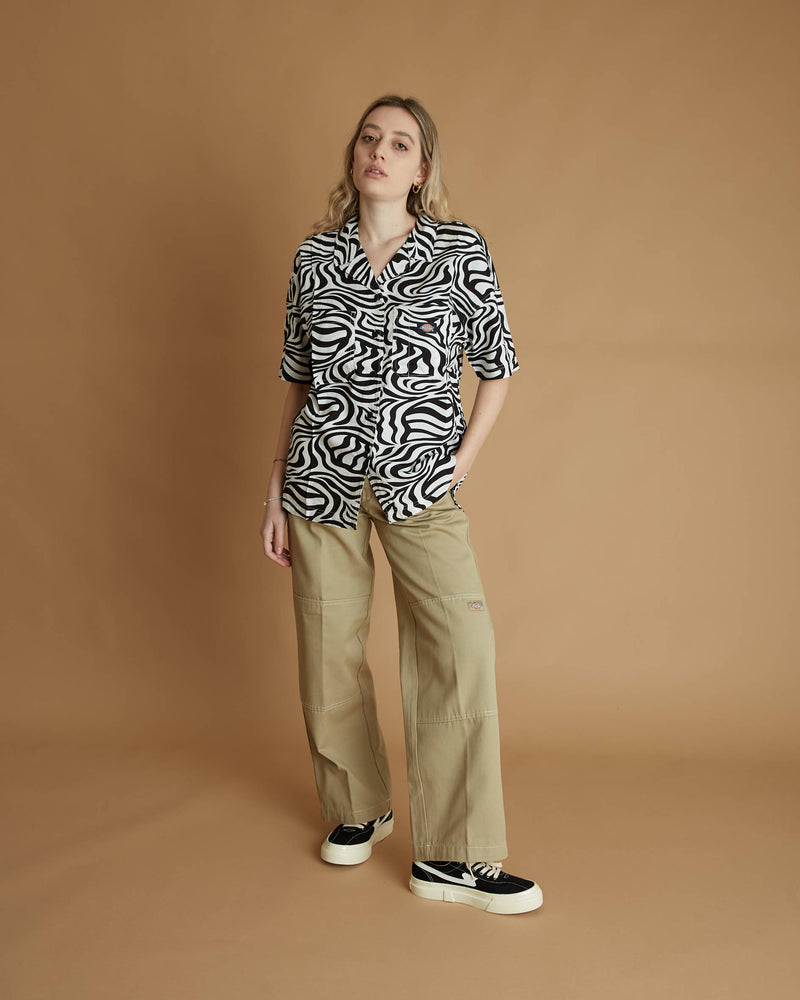 Dickies Leesburg Shirt Ss Cloud (Zebra)