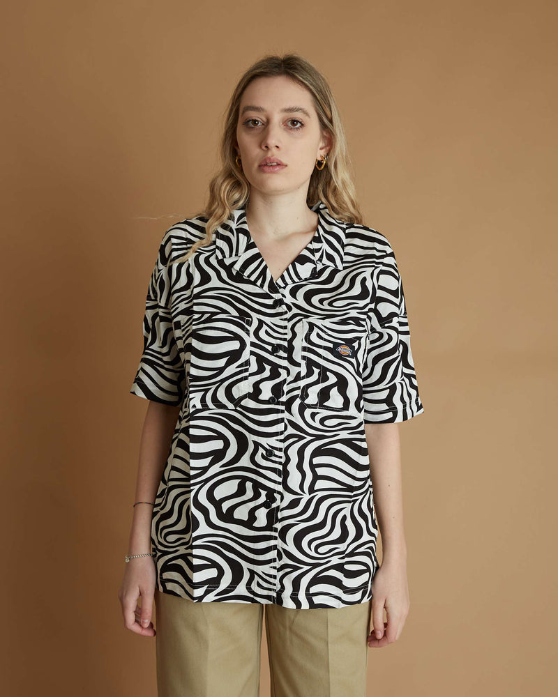 Dickies Leesburg Shirt Ss Cloud (Zebra)