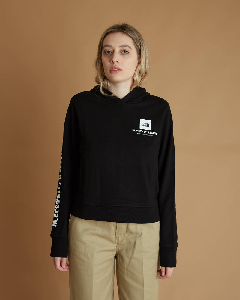 The North Face W Coordinates Crop Hoodie (Black)