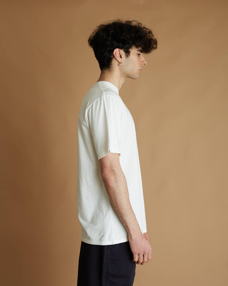 Patagonia Line Logo Ridge Stripe Organic Pocket T-Shirt (Whi)
