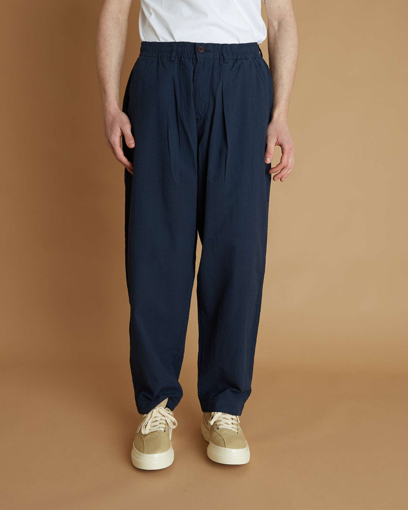 Universal Works Pleated Track Pant (Navy)