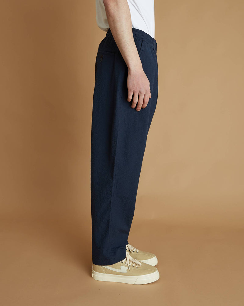 Universal Works Pleated Track Pant (Navy)