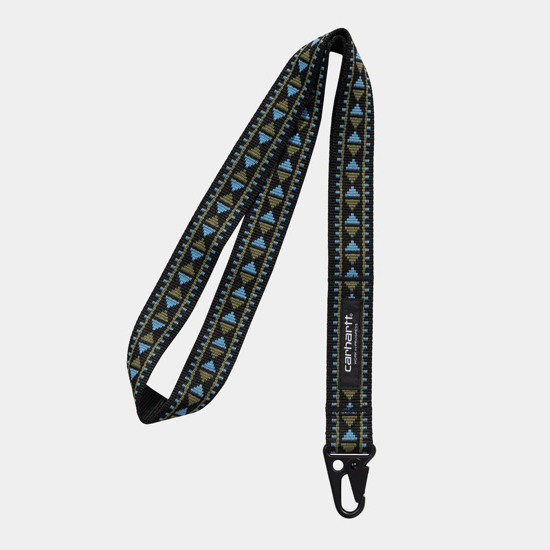 Carhartt Coba Keychain Recycled Polyester Webbing (Black / Kiwi / Piscine)