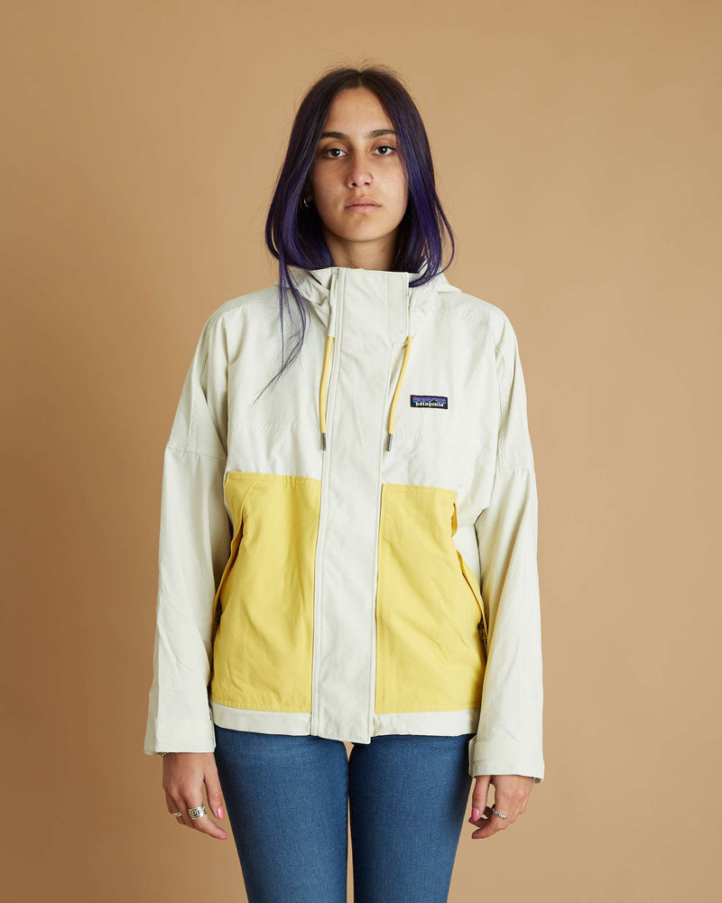 Patagonia W's Skysail Jkt (Dyno White W/ Surfbqard Yellow)