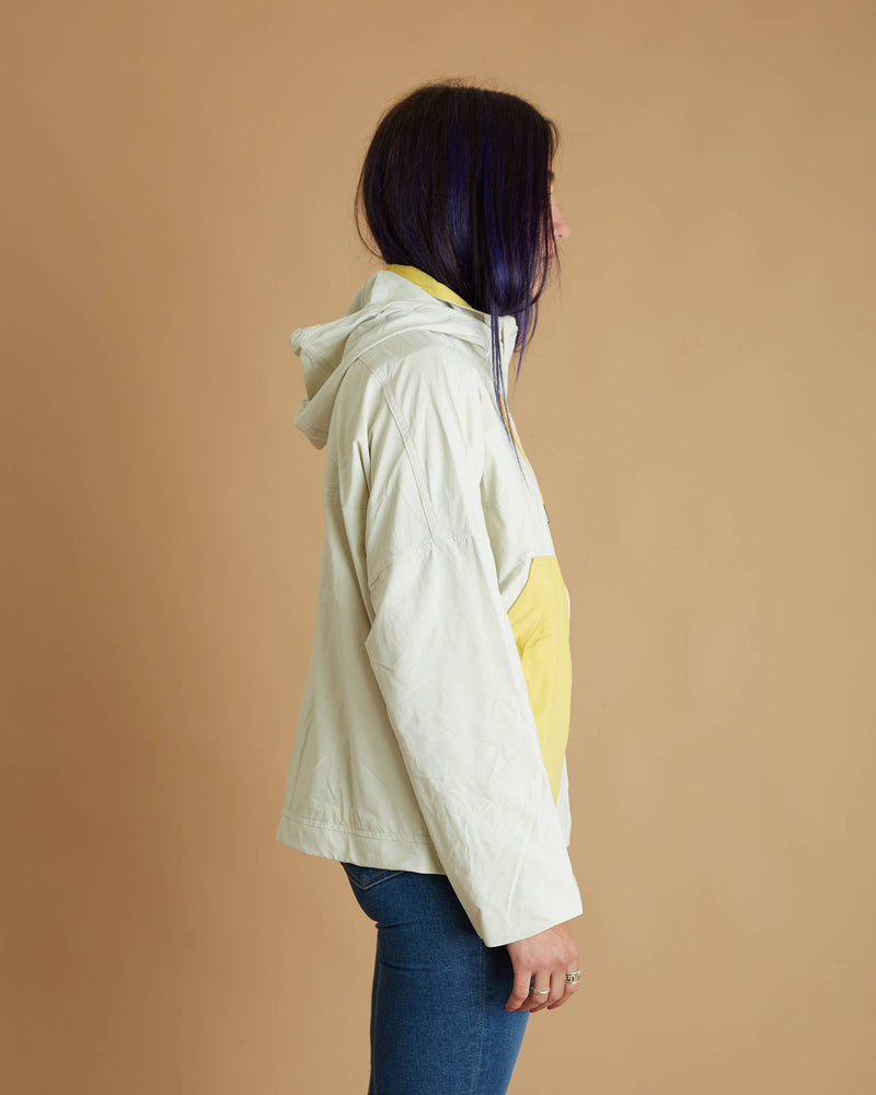 Patagonia W's Skysail Jkt (Dyno White W/ Surfbqard Yellow)