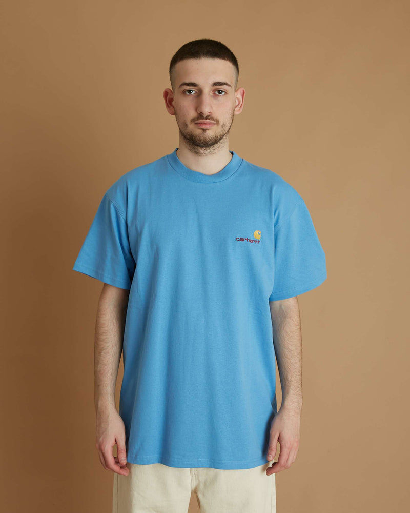 Carhartt S/S American Script T-Shirt (Piscine)
