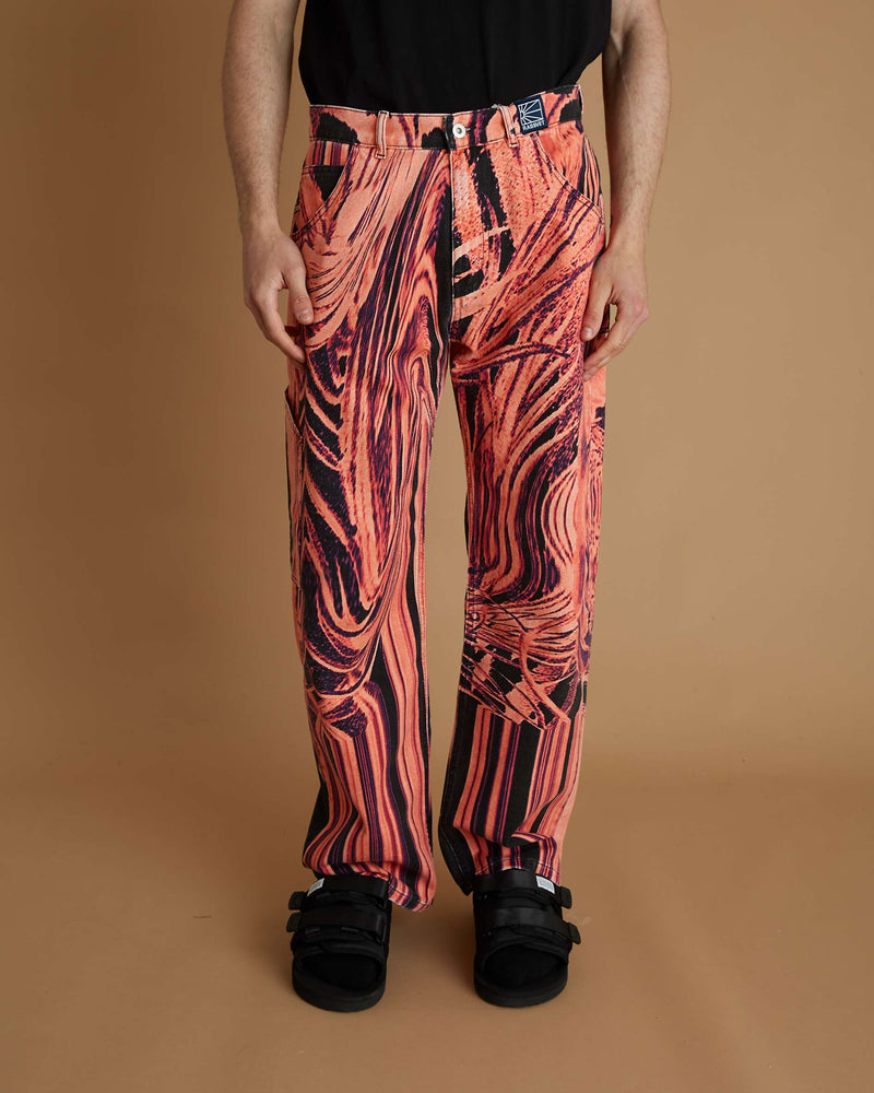 Rassvet Men Flower Single Knee Baggy De