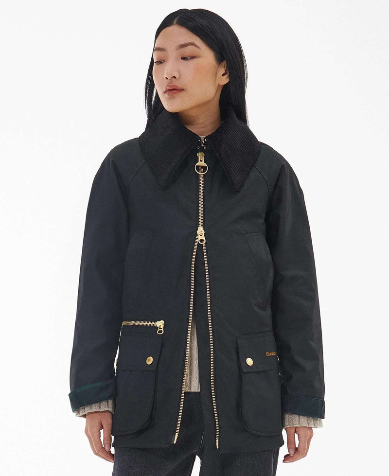 Barbour Gunnerside Wax (Black/Sage Tartan)