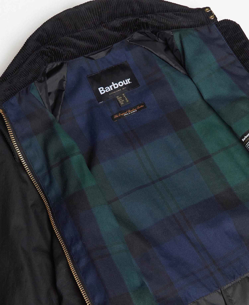 Barbour Gunnerside Wax (Black/Sage Tartan)